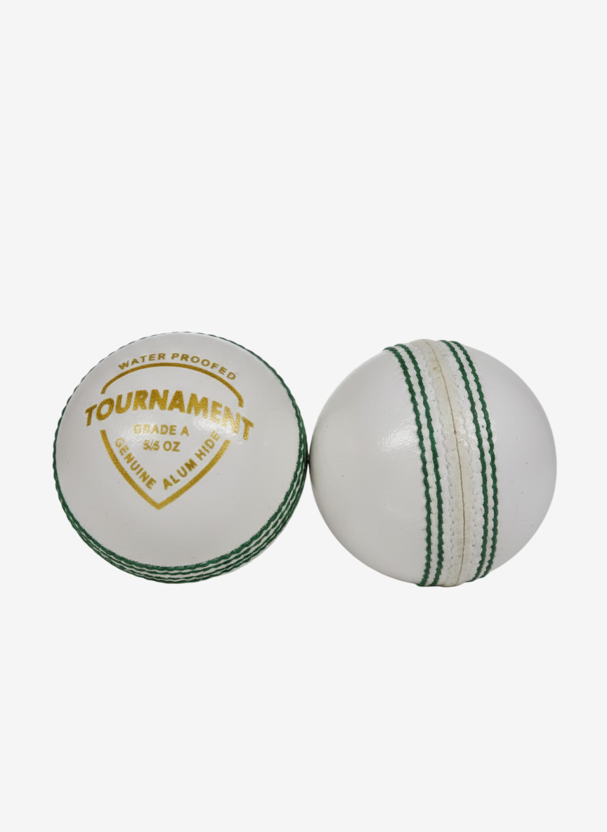 A77 Tournament White Leather Cricket Ball