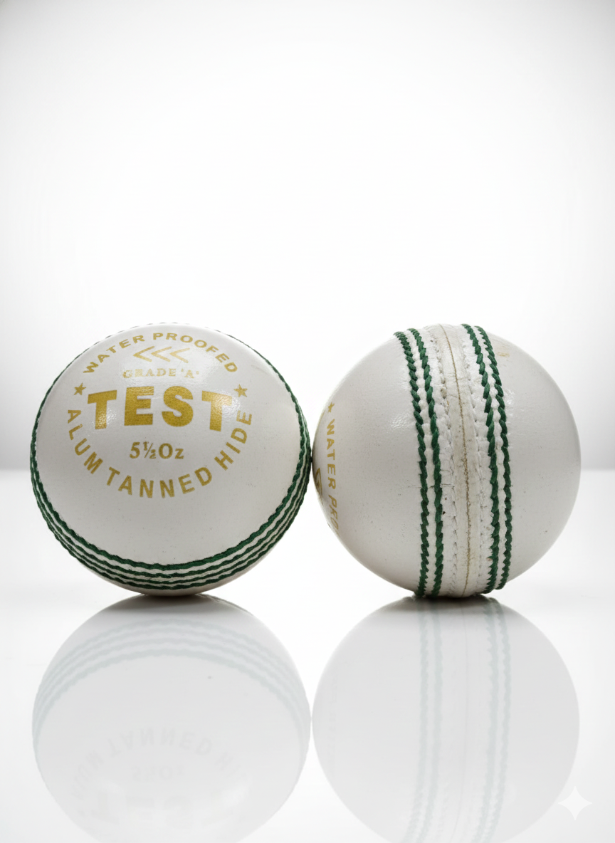 A77 Test White Leather Cricket Ball