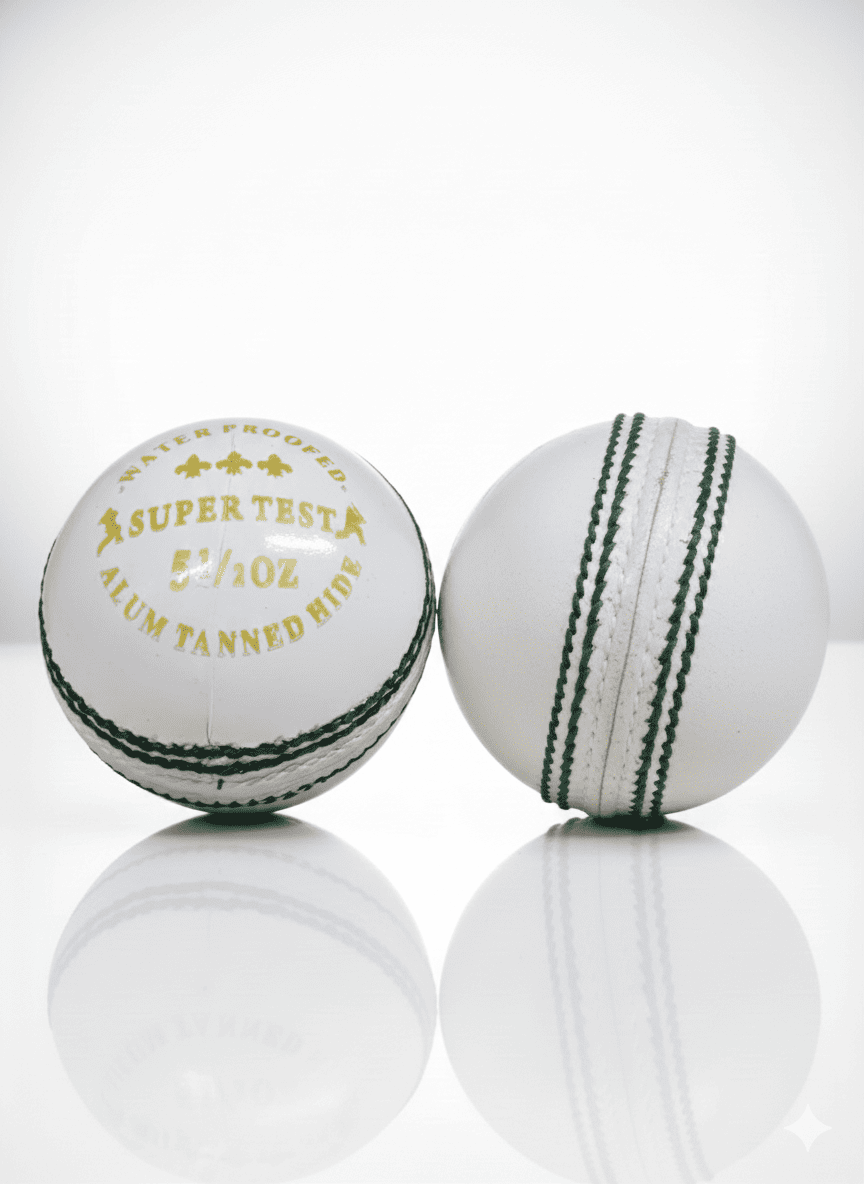 A77 Super Test White Leather Cricket Ball